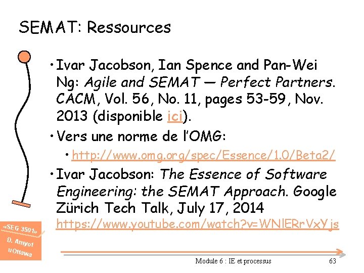 SEMAT: Ressources • Ivar Jacobson, Ian Spence and Pan-Wei Ng: Agile and SEMAT —