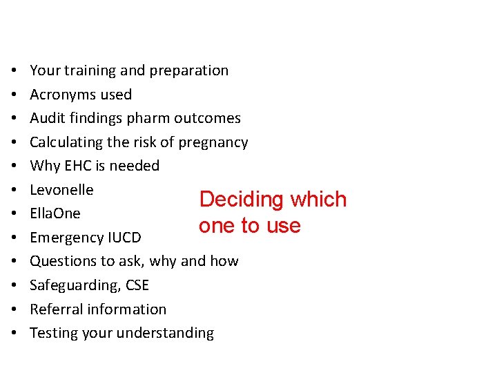  • • • Your training and preparation Acronyms used Audit findings pharm outcomes