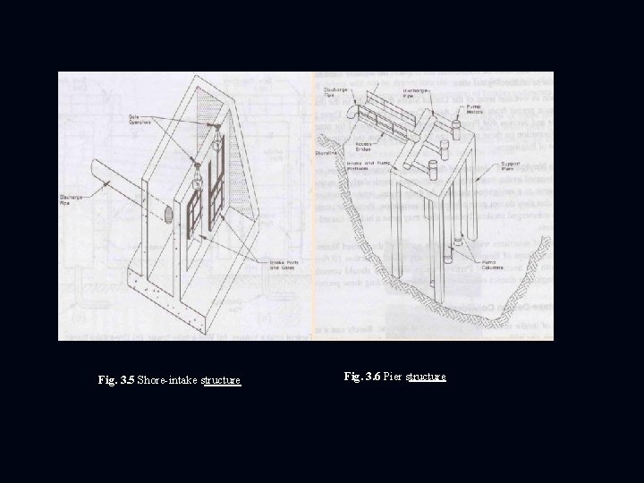 Fig. 3. 5 Shore-intake structure Fig. 3. 6 Pier structure 