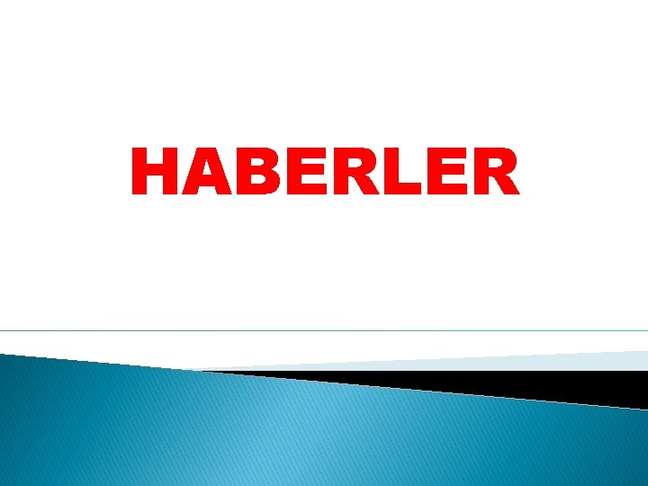 HABERLER 