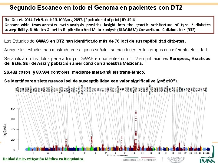 Segundo Escaneo en todo el Genoma en pacientes con DT 2 Nat Genet. 2014