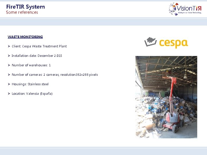 Tir Fire Machine Fire TIR Early fire detection system March 2