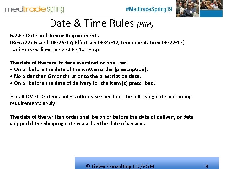 Date & Time Rules (PIM) 5. 2. 6 - Date and Timing Requirements (Rev.