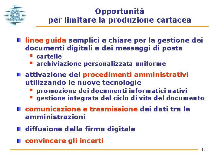 Opportunità per limitare la produzione cartacea linee guida semplici e chiare per la gestione