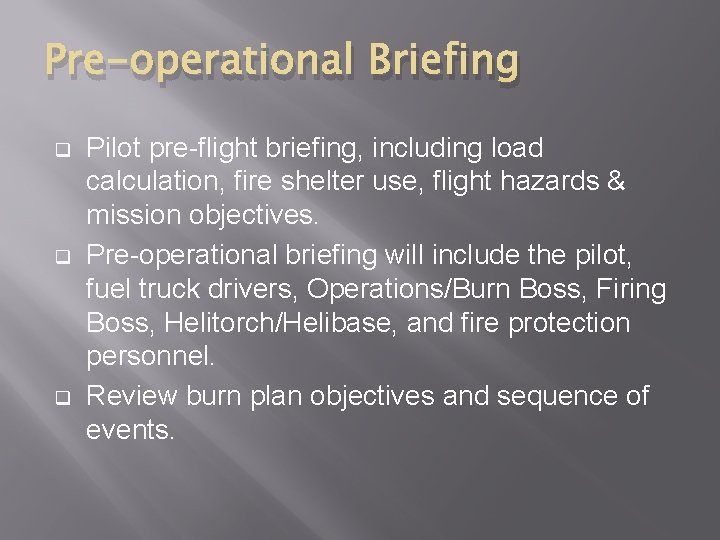 Operational Briefing Checklist.pdf Unit 3 Safety Procedures Unit Objectives q q