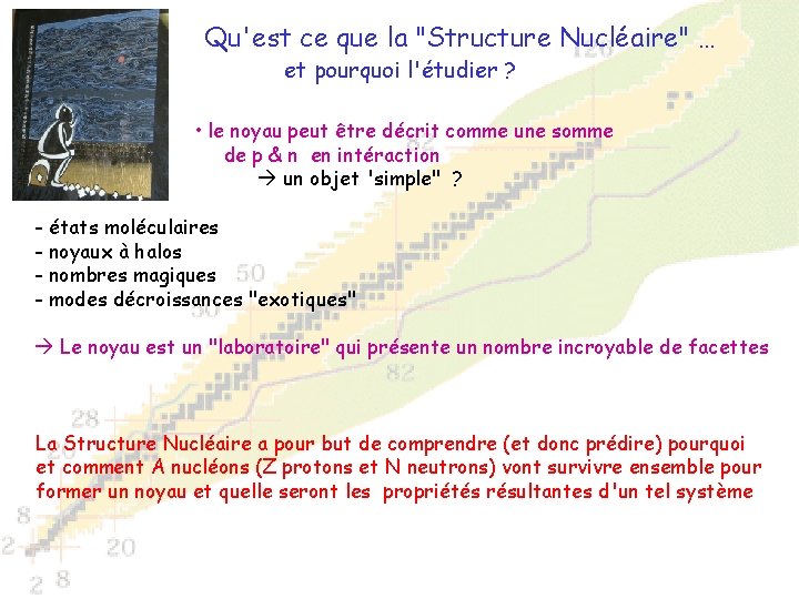 Qu'est ce que la "Structure Nucléaire" … et pourquoi l'étudier ? • le noyau