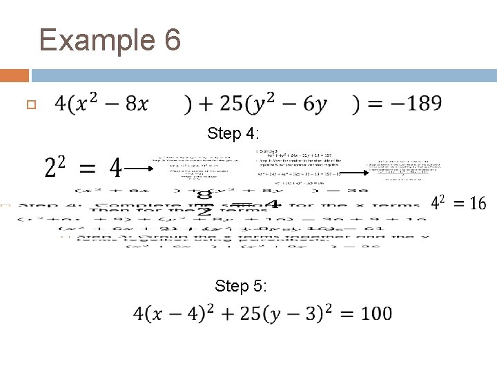 Example 6 Step 4: Step 5: 