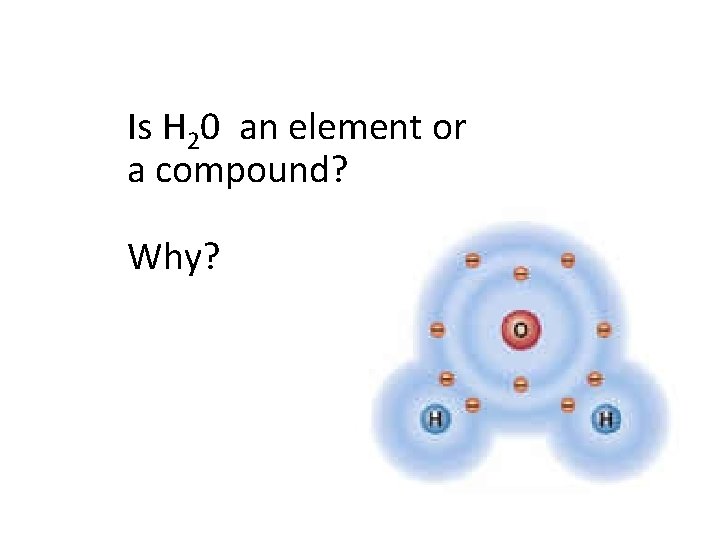 Is H 20 an element or a compound? Why? 
