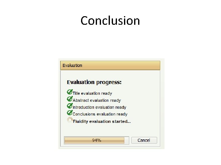 Conclusion 