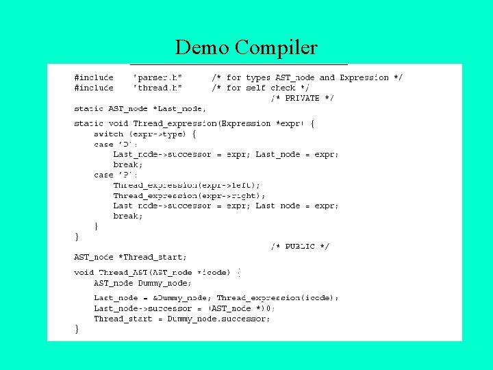 Demo Compiler 