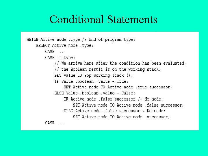 Conditional Statements 