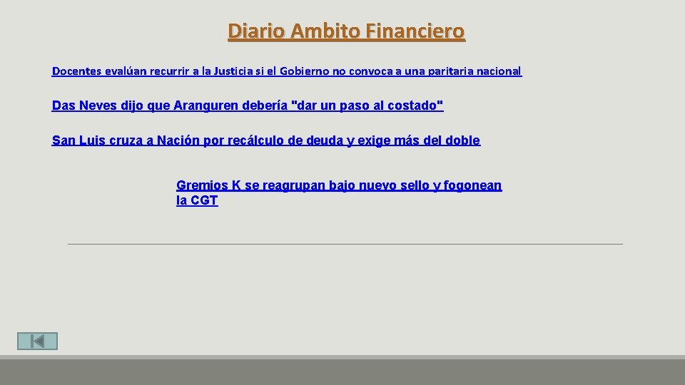 Diario Ambito Financiero Docentes evalúan recurrir a la Justicia si el Gobierno no convoca