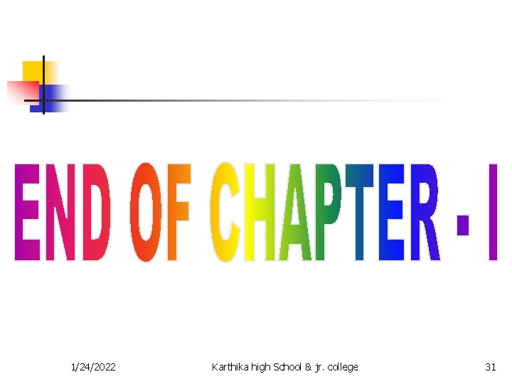 1/24/2022 Karthika high School & jr. college 31 