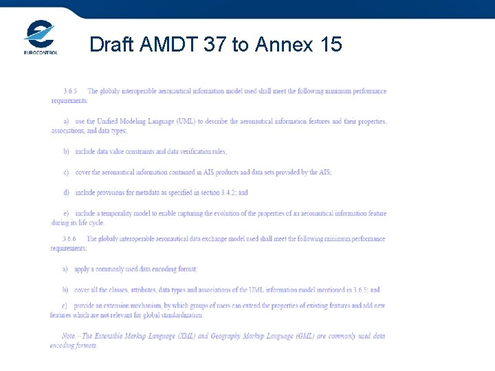 Draft AMDT 37 to Annex 15 