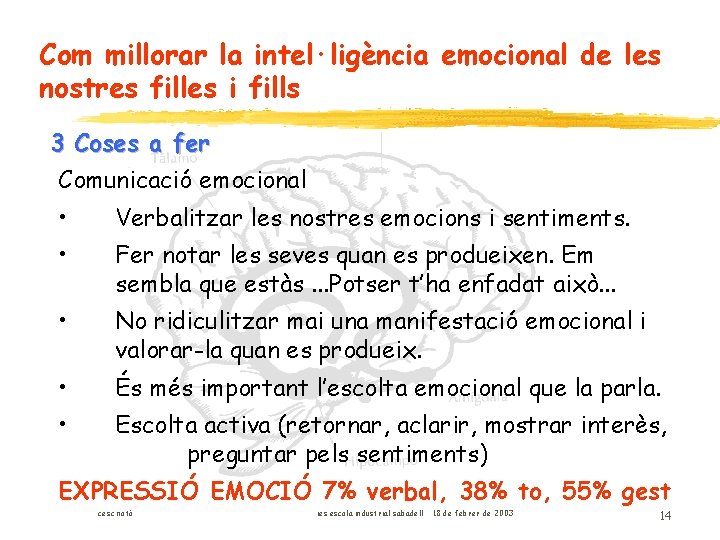 Com millorar la intel·ligència emocional de les nostres filles i fills 3 Coses a