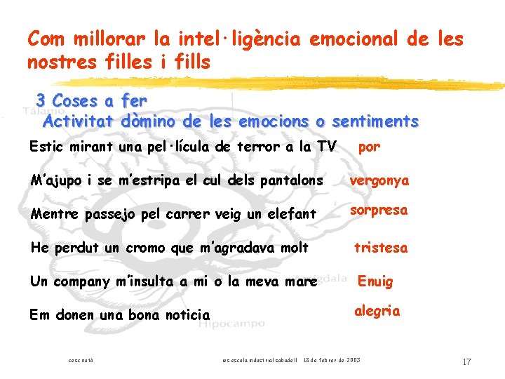 Com millorar la intel·ligència emocional de les nostres filles i fills 3 Coses a