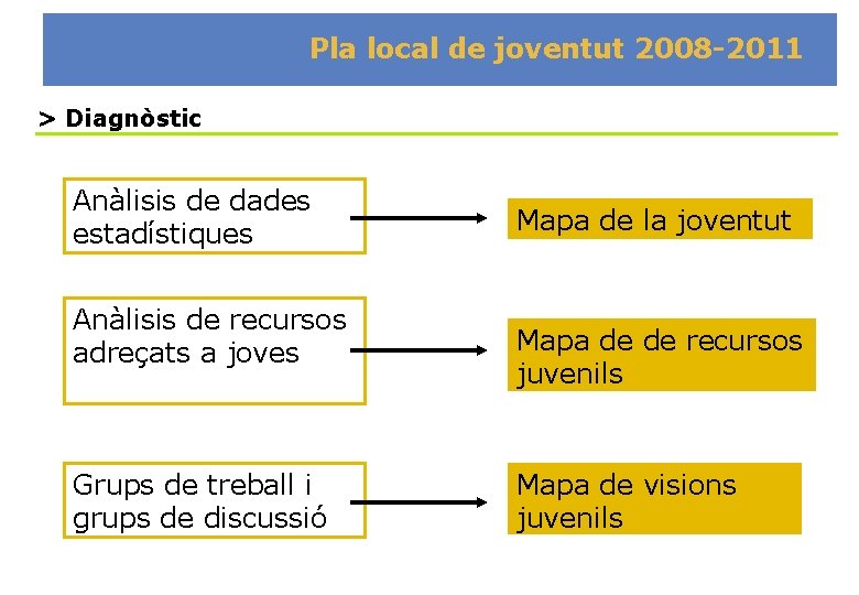 Pla local de joventut 2008 -2011 > Diagnòstic Anàlisis de dades estadístiques Anàlisis de