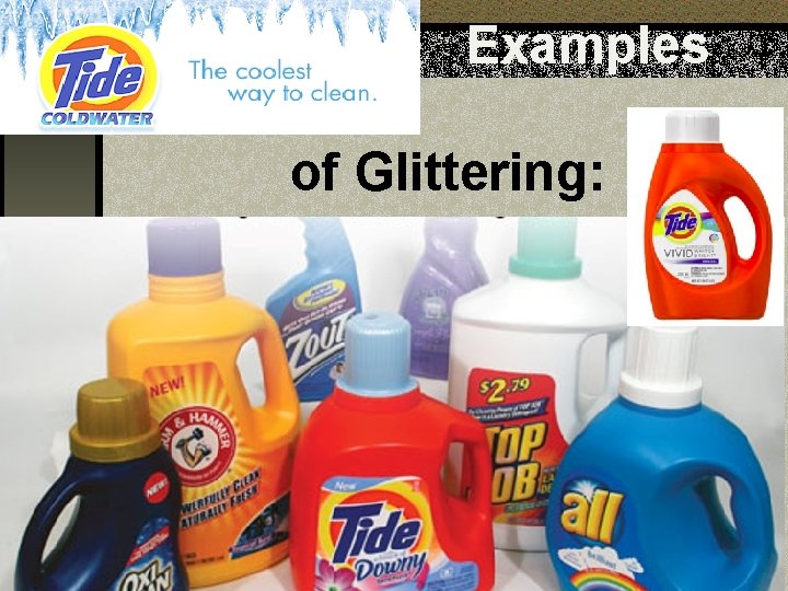 Examples of Glittering: 