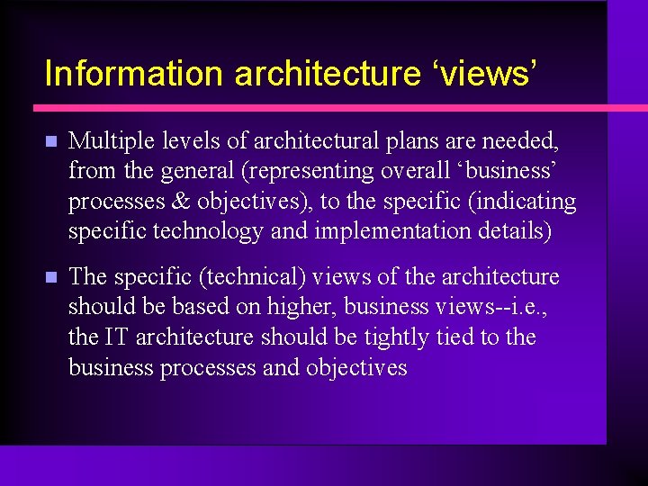 Introduction to Information Architecture Informatics Training for CDC