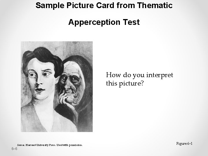 Sample Picture Card from Thematic Apperception Test How do you interpret this picture? Source: