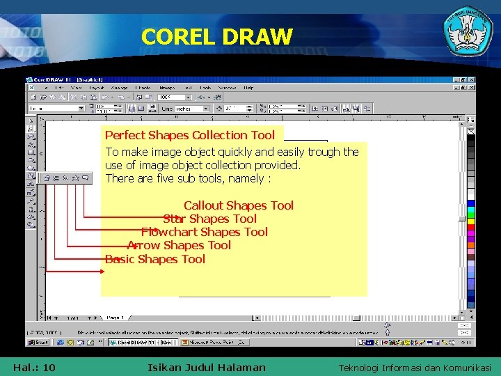 COREL DRAW Perfect Shapes Collection Tool To make image object quickly and easily trough