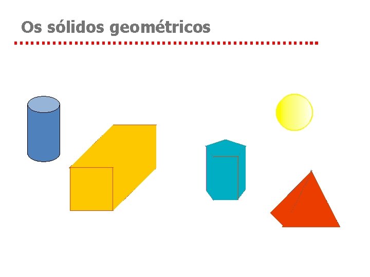 Os sólidos geométricos ………………………. . 