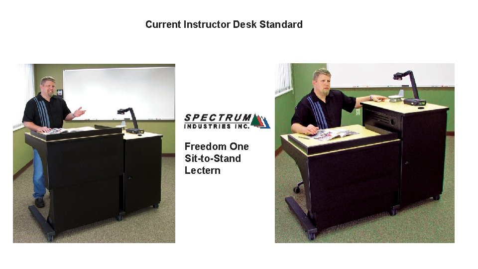 Current Instructor Desk Standard Freedom One Sit-to-Stand Lectern 