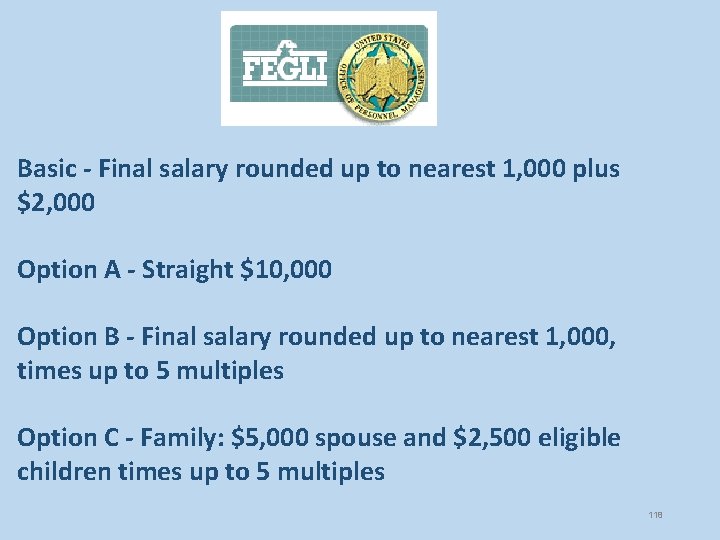 Basic - Final salary rounded up to nearest 1, 000 plus $2, 000 Option