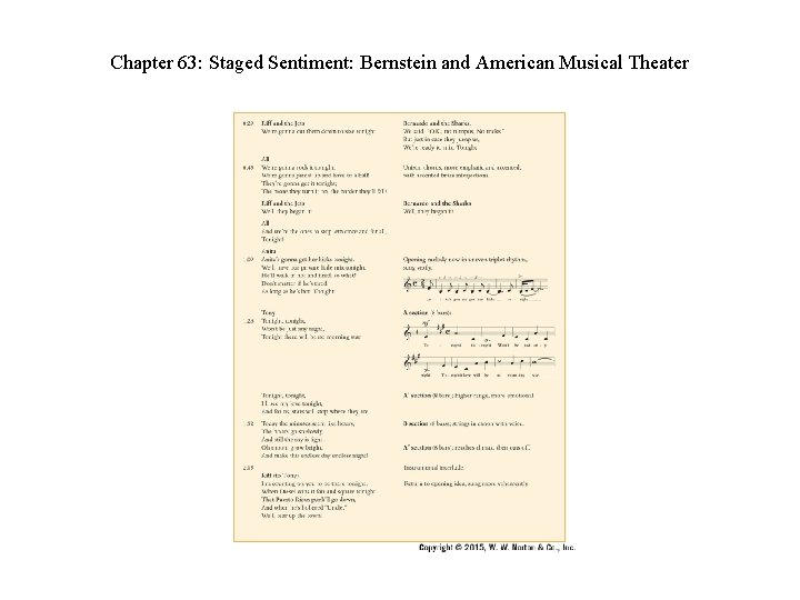 Chapter 63: Staged Sentiment: Bernstein and American Musical Theater 