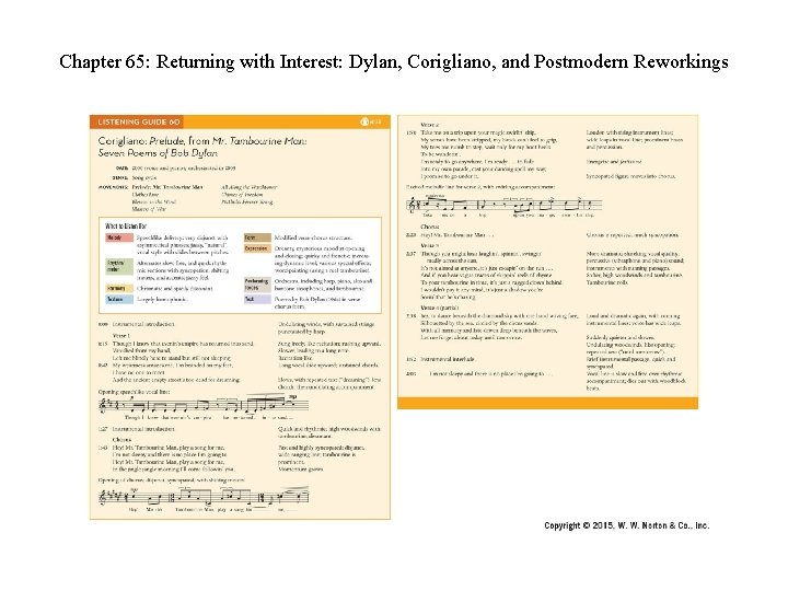 Chapter 65: Returning with Interest: Dylan, Corigliano, and Postmodern Reworkings 