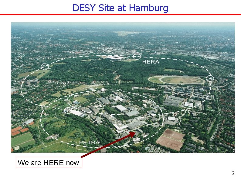 DESY Site at Hamburg We are HERE now 3 