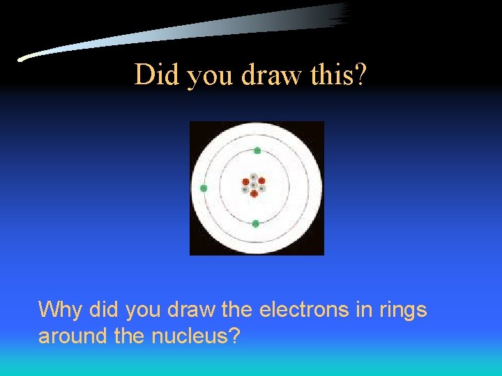 Did you draw this? Why did you draw the electrons in rings around the