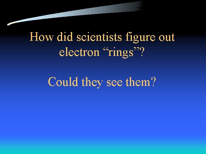 How did scientists figure out electron “rings”? Could they see them? 