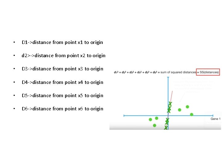  • D 1 ->distance from point x 1 to origin • d 2>->distance