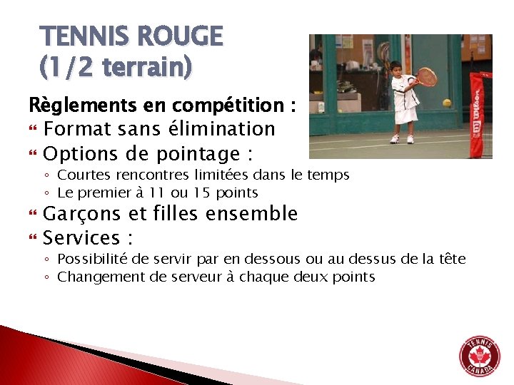 GUIDE DU TENNIS PROGRESSIF Version 9 6 RESSOURCES