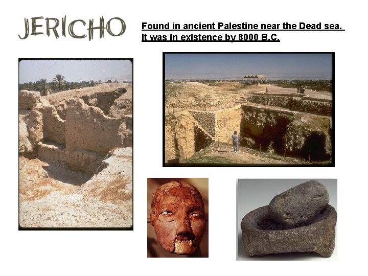 Found in ancient Palestine near the Dead sea. It was in existence by 8000