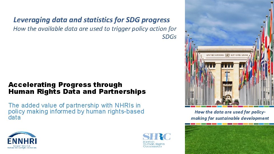 Leveraging data and statistics for SDG progress How