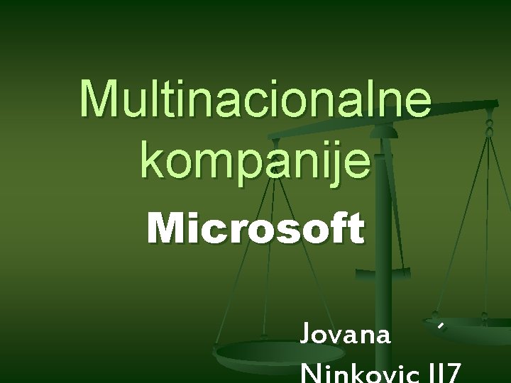 Multinacionalne kompanije Microsoft Jovana 