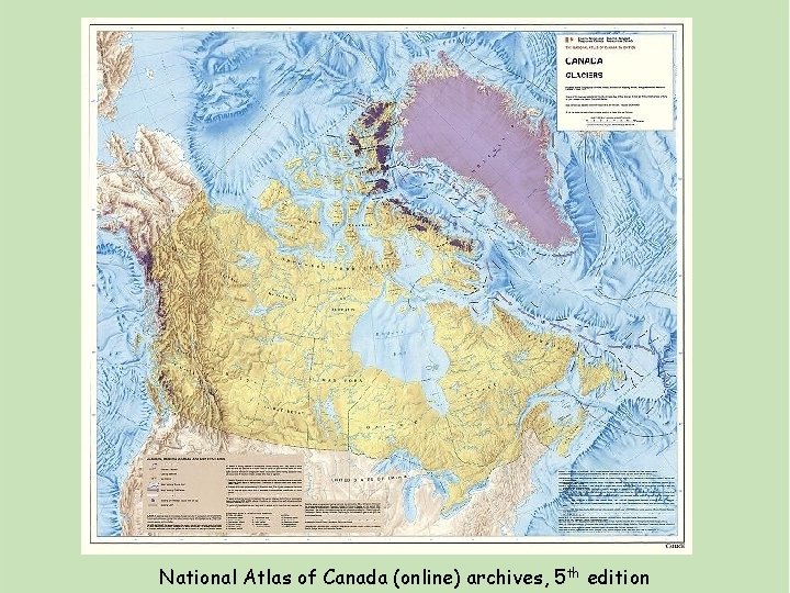 National Atlas of Canada (online) archives, 5 th edition 