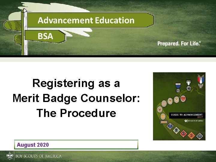 Registering as a Merit Badge Counselor: The Procedure August 2020 