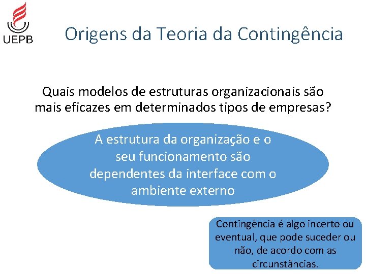 Origens da Teoria da Contingência Quais modelos de estruturas organizacionais são mais eficazes em