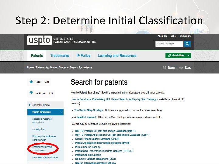 Step 2: Determine Initial Classification 