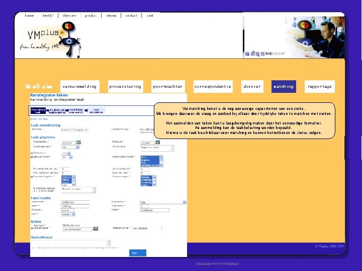 Ik wil zien verzuimmelding processturing poortwachter correspondentie dossier matching rapportage Via matching benut u