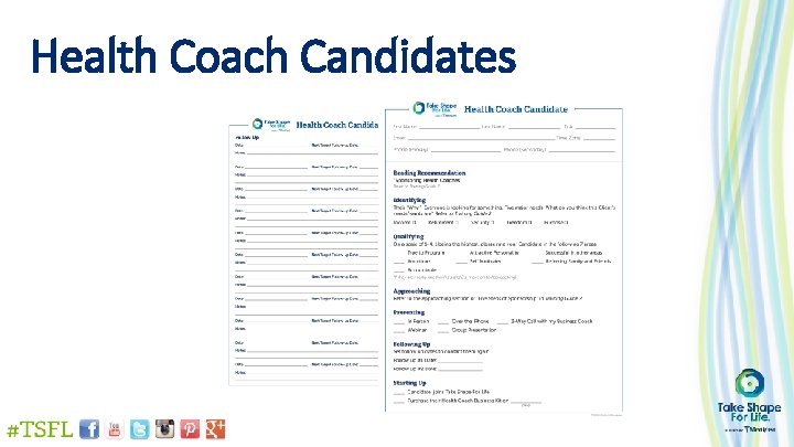 Health Coach Candidates 
