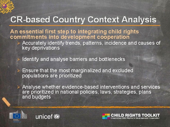 CR-based Country Context Analysis An essential first step to integrating child rights commitments into