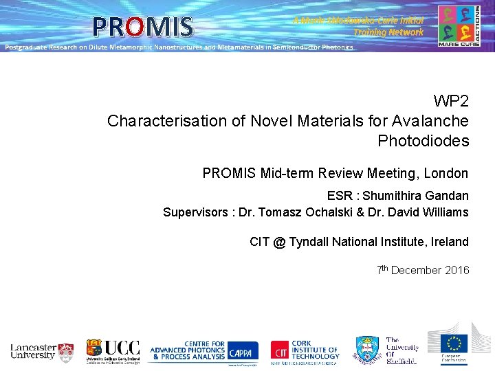 PROMIS A Marie Skłodowska-Curie Initial Training Network Postgraduate Research on Dilute Metamorphic Nanostructures and