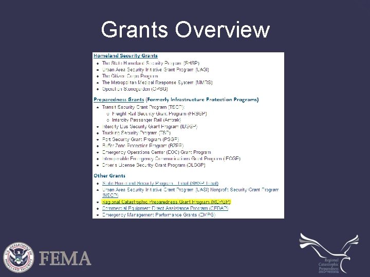 Grants Overview 
