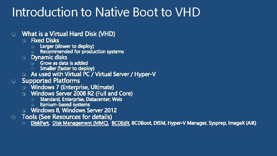 Introduction to Native Boot to VHD 