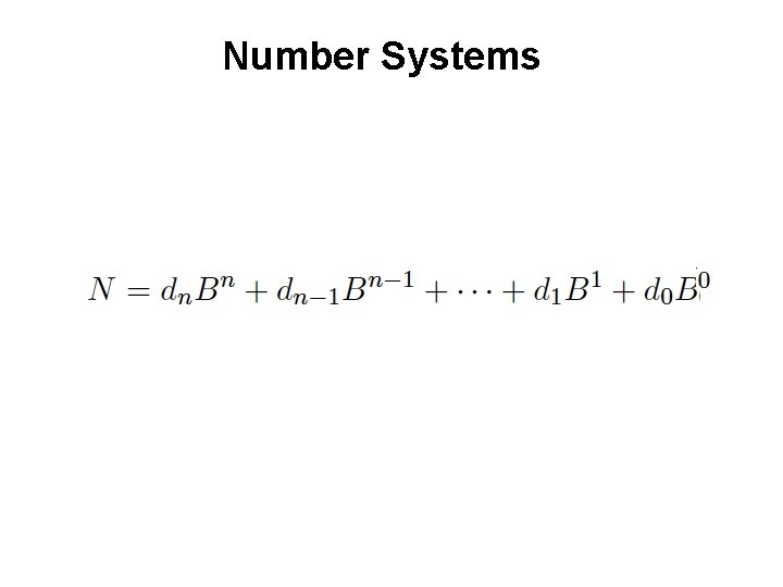 Number Systems 