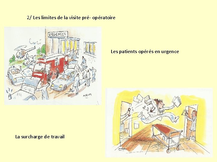 2/ Les limites de la visite pré- opératoire Les patients opérés en urgence La